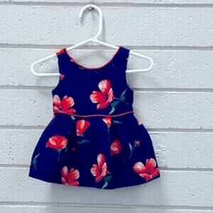 Janie and Jack Navy Blue Floral Dress size 3-6 months.